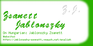 zsanett jablonszky business card